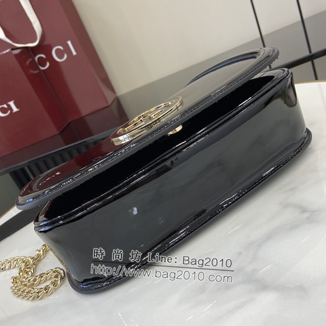 Gucci專櫃古馳最新款Blondie系列小號肩背包原廠皮鏈條女包 jh2166型號：815715